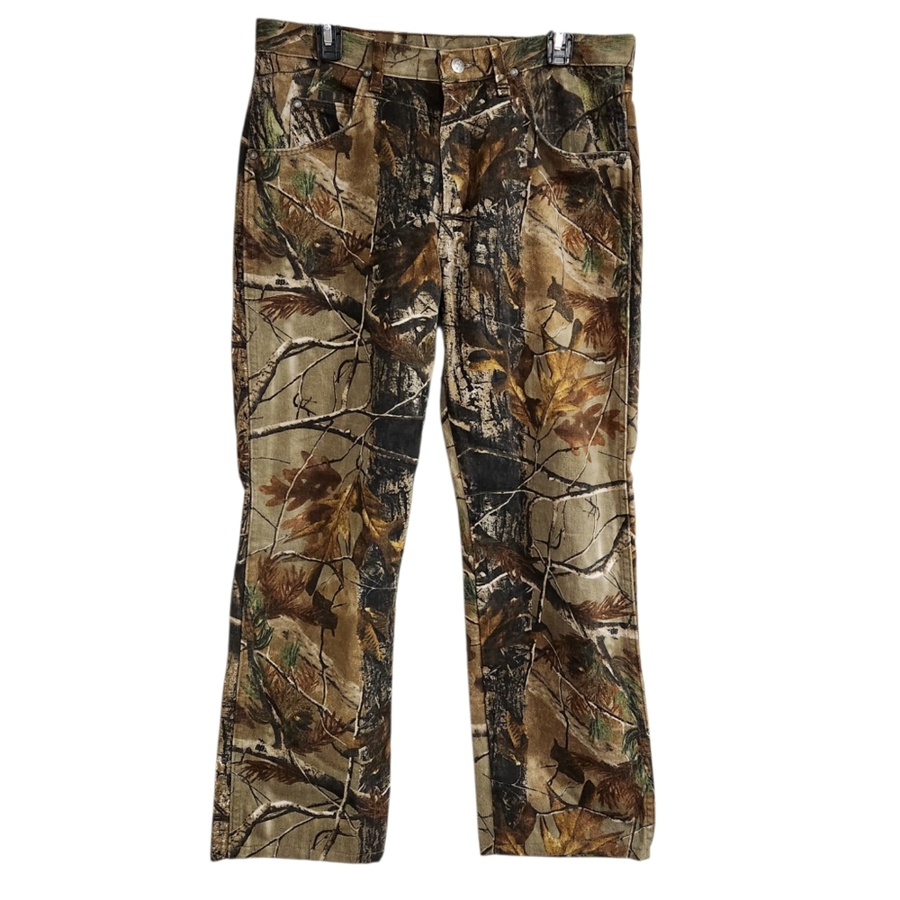 Wrangler Pro Gear Jeans Mens Sz 34X30 Realtree ap Camo Outdoors Hunting Pants